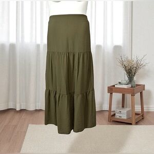 NWOT, B-wear, Olive Green Maxi Skirt, Medium